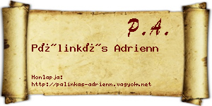Pálinkás Adrienn névjegykártya